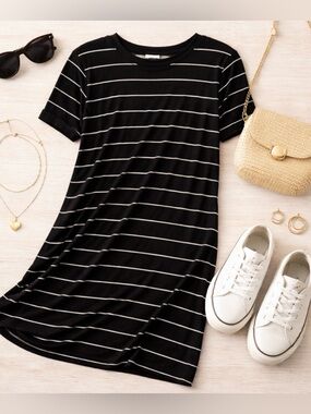 Brandy Melville Luana Striped Tee Shirt Dress